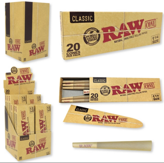 RAW CONE CLASSIC 20 PACK SIZE 1 1/4